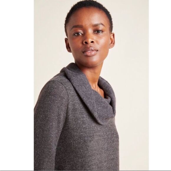 Anthropologie Maeve Womens Oversized Risa Hacci Tunic Cowl Neck S - Picture 4 of 11